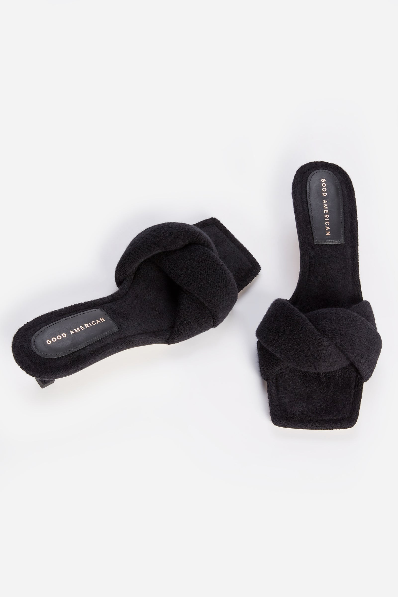 TERRY KICKSTAND MULE | BLACK TERRY001 | Good American