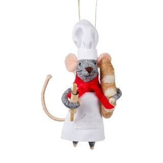 CANVAS Brights Collection Felt Decoration Baker Mouse Christmas Ornament, White, 6-in#151-8924-4 | Canadian Tire