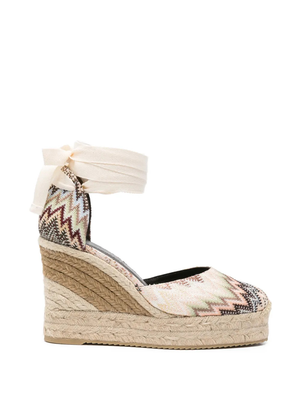 zigzag-pattern tie espadrilles | Farfetch (BR)