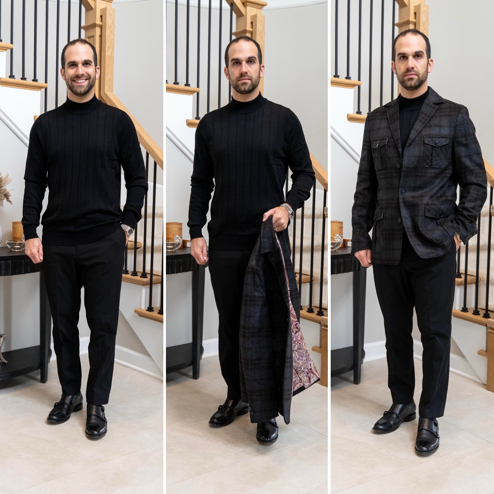 Effortless fall style is easy with @menswearhouse new arrivals! I went with a monochromatic look, anchored in the color black, with some staple pieces that can easily be mixed and matched. #menswearhouse #ad

The standout item in this look is the soft touch three button, four pocket jacket with a military inspired look. The subtle stripes on the merino wool mock neck sweater make this an easy wearing piece not having to worry about wearing a collar shirt underneath. Then, the flex chinos provide all day comfort for work and beyond! 

Be sure to check out their great selection this fall and beyond! 

Follow my shop @dapperprofessional on the @shop.LTK app to shop this post and get my exclusive app-only content!

#liketkit 
@shop.ltk 

#LTKSeasonal #LTKStyleTip #LTKMens