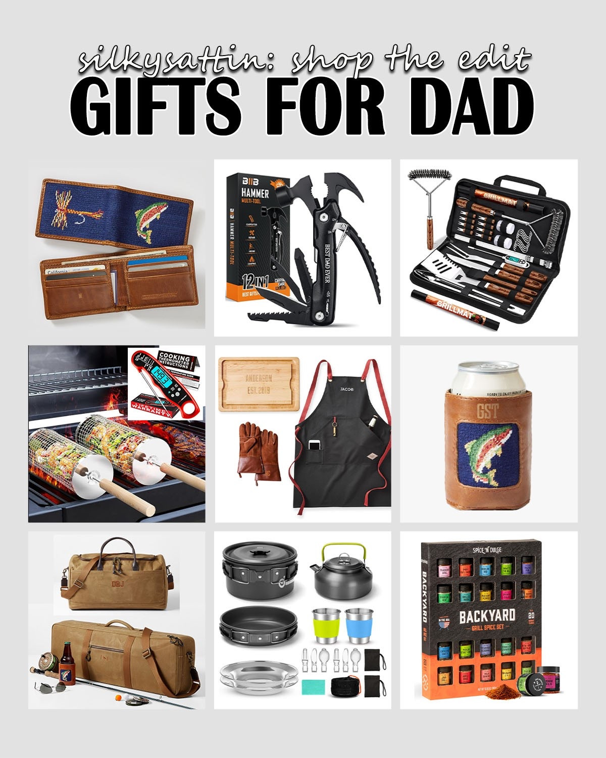 Shop the Edit: Gifts for Dad

Looking for the perfect gift for dad? Grill master, fishing lover, camping expert, there’s a gift for every hobbyist. 

happy father’s day, gifts for dad, dad of the year, grilling gifts, fishing gifts, camping gifts, gift ideas #happyfathersday #giftsfordad, #dadoftheyear #grillinggifts #fishinggifts #campinggifts #giftideas

#LTKMens #LTKSaleAlert