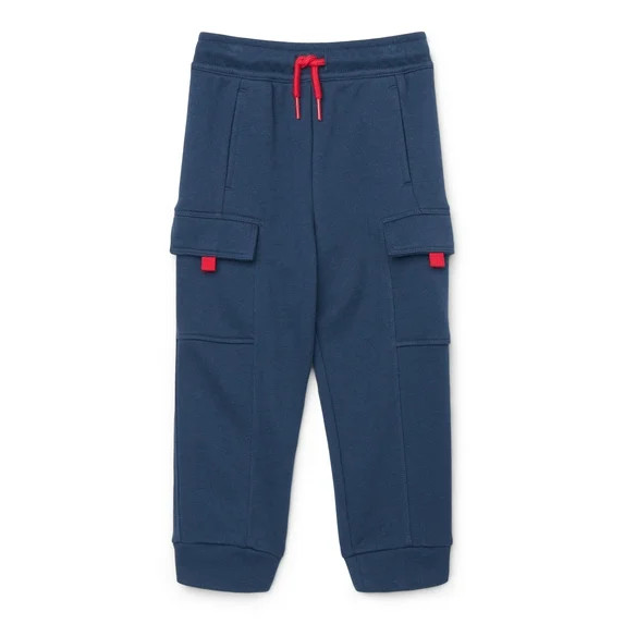Wonder Nation Toddler Boys French Terry Cargo Joggers, Sizes 12M-5T | Walmart (US)