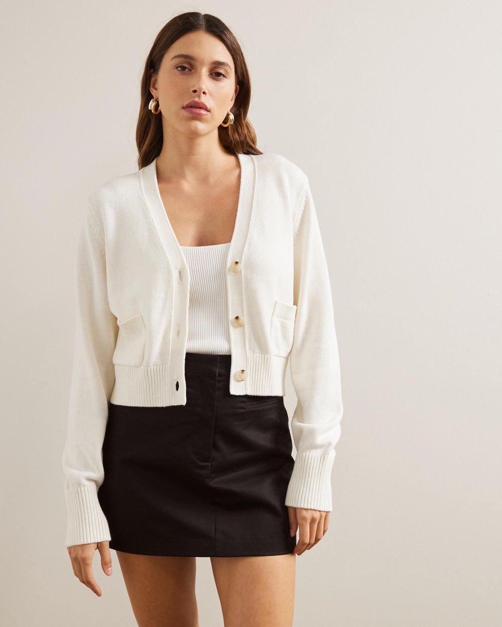 Cashmere Blend Cropped Cardigan | THE ICONIC (AU & NZ)