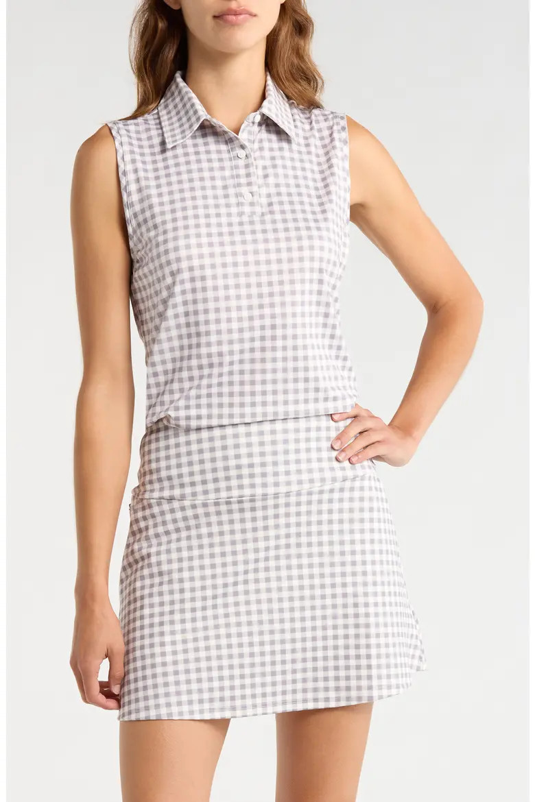 Court Gingham Sleeveless Polo (Women) | Nordstrom | Nordstrom