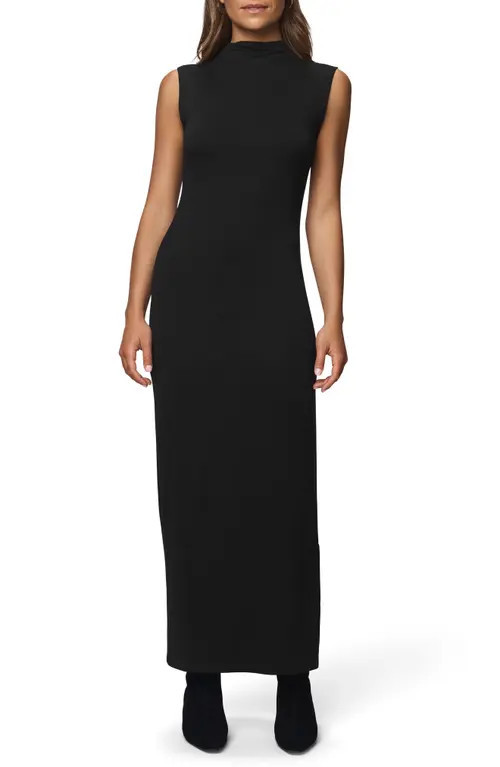 Splendid Supersoft Funnel Neck Body-Con Maxi Dress in Black at Nordstrom, Size Medium | Nordstrom