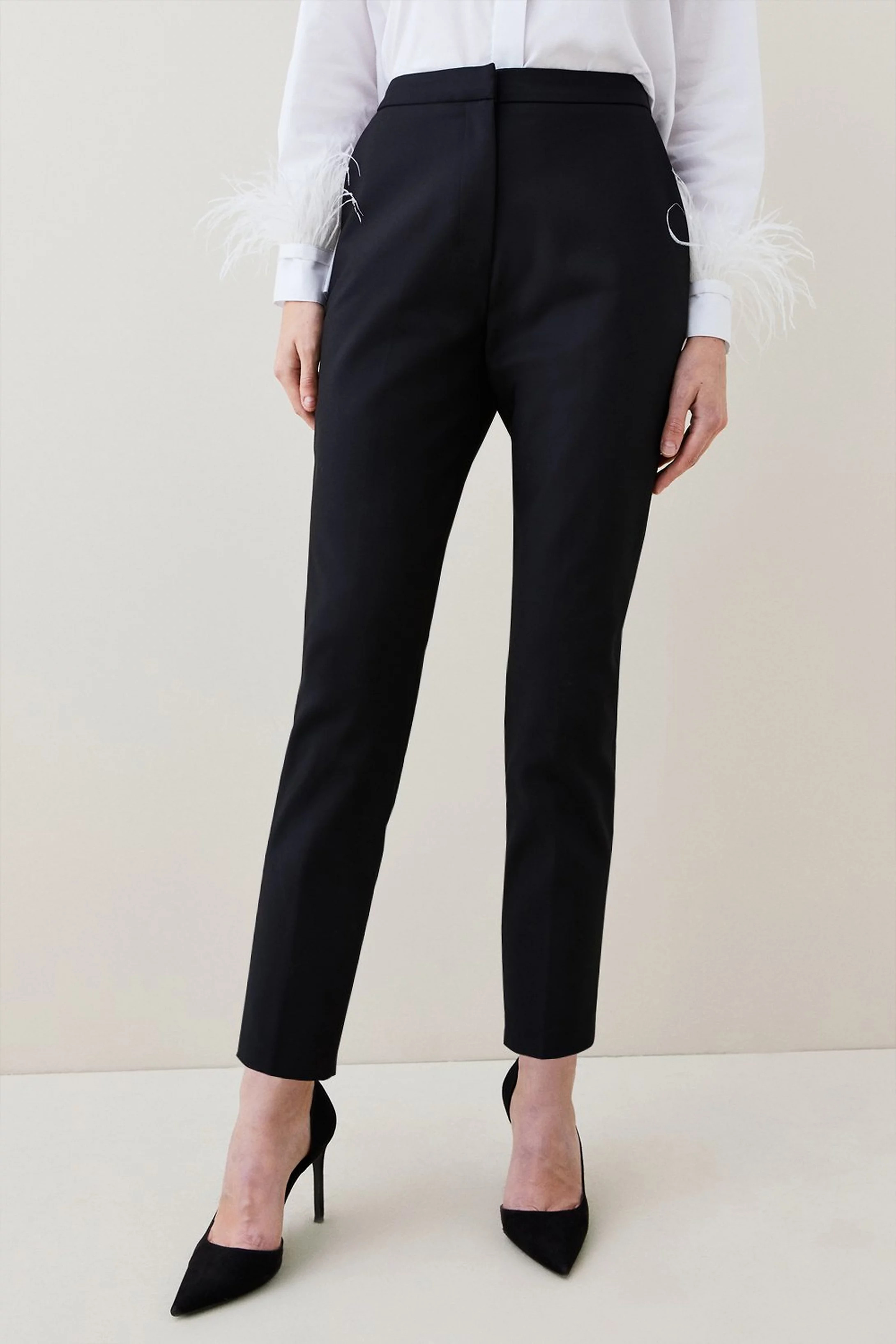 Essential Techno Woven Trouser | Karen Millen UK + IE + DE + NL