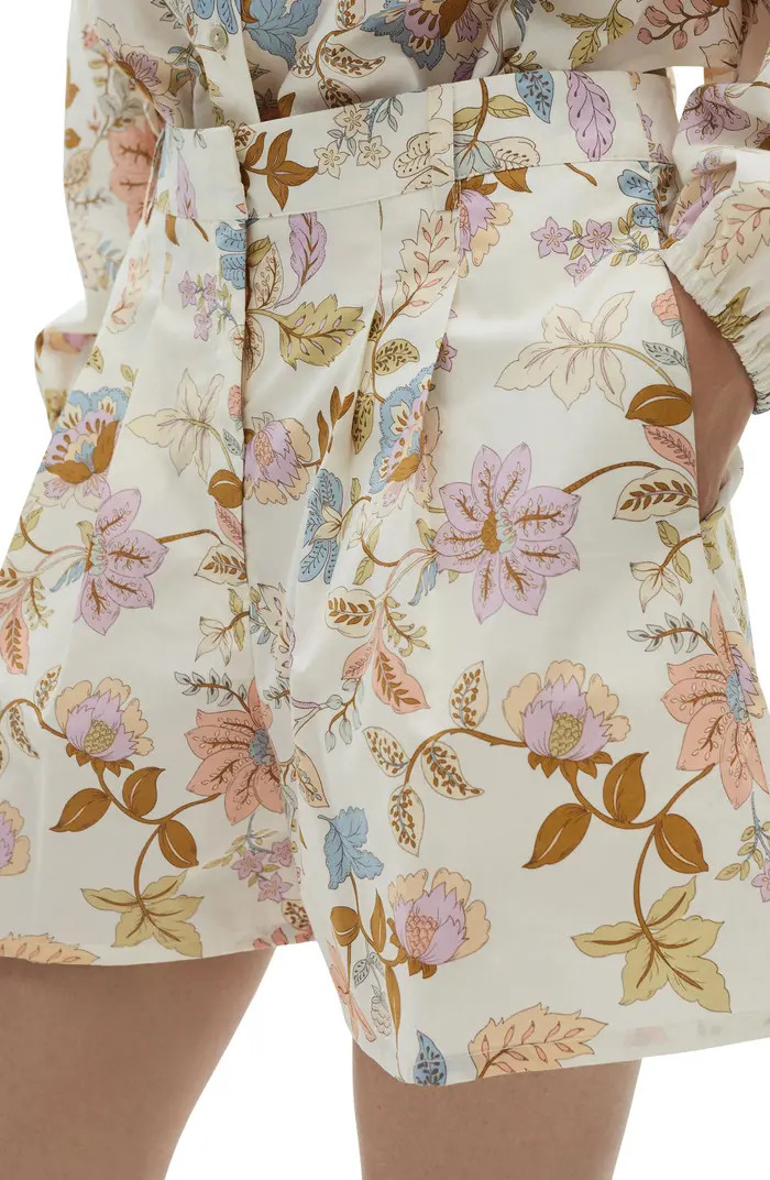 Floral Pleat Shorts | Nordstrom