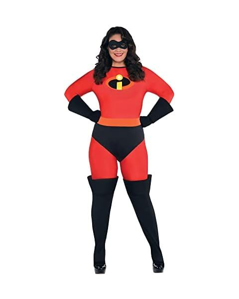 amscan Mrs. Incredible Halloween Costume for Women, Disney, The Incredibles, Plus (26-28), with A... | Amazon (US)