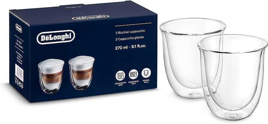 Delonghi 5513214601 Cappuccino Glasses, 270 milliliters | Amazon (US)