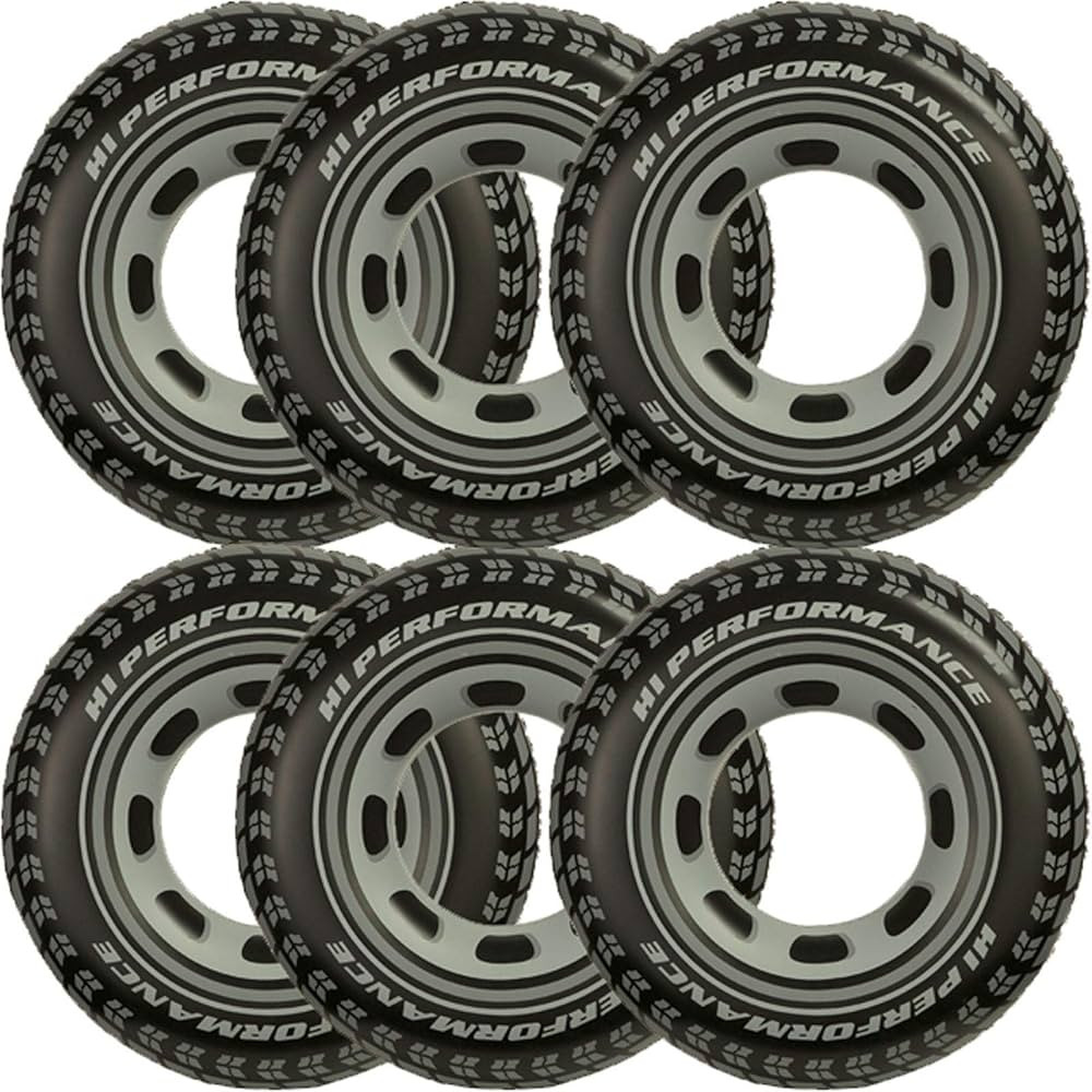 Intex Inflatable 36" Giant Tire Tubes for Swimming Pool/Lake/Ocean (6 Pack) | Amazon (US)
