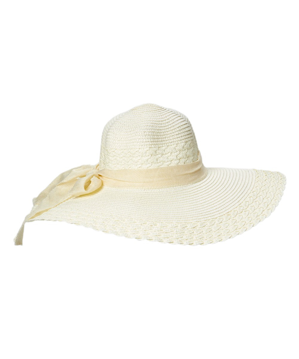 Ellian Women's Sunhats Ivory - Ivory Floppy Hat | Zulily