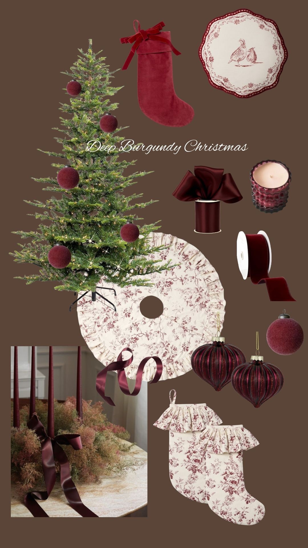 These rich deep burgundy tones look so amazing against Christmas greenery and I can’t get enough!! I found some of the best ribbons and ornamnets in this color and I know you guys will love it 😍🤭

#LTKHome #LTKSeasonal #LTKHoliday