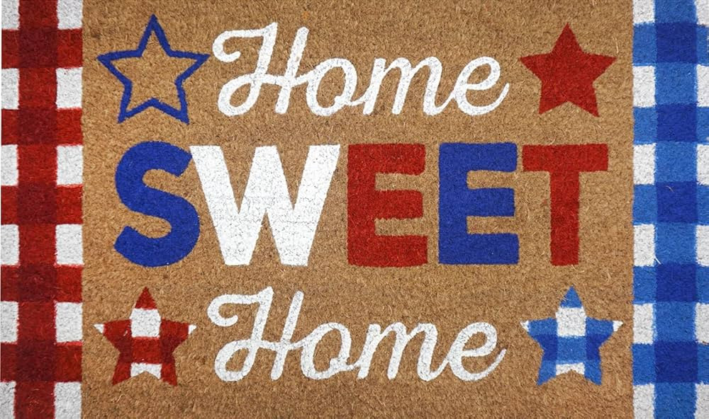 Briarwood Lane American Home Patriotic Natural Fiber Coir Doormat 18" x 30" | Amazon (US)