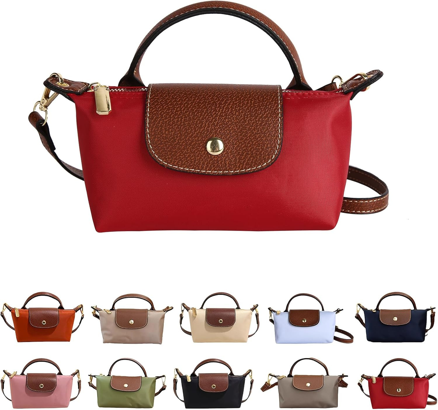 Mini Crossbody Bag for Women - Adjustable Strap Shoulder Purse, Small Spacious Tote with Zipper Pockets for Phone Wallet Keys | Amazon (US)