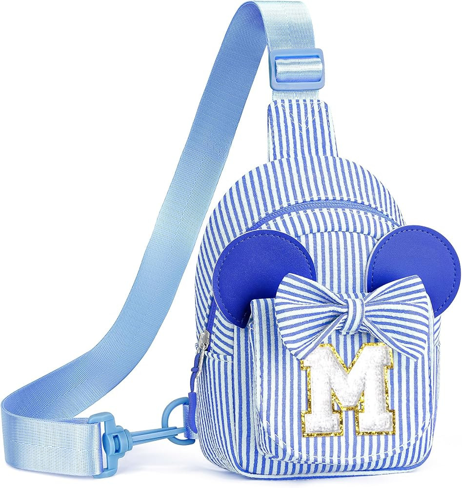 Crossbody Bags for Girls Travel, Initial Cross Body Bags for Kids Little Girl Gifts Blue Small Fa... | Amazon (US)