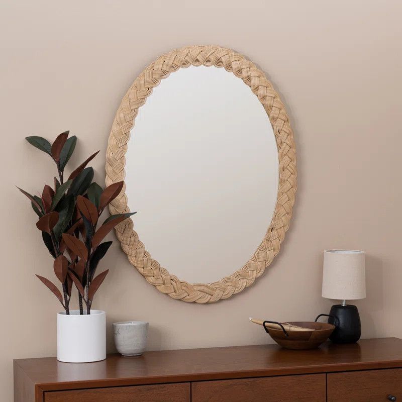Pomodoro Oval Rattan Wall Mirror | Wayfair North America