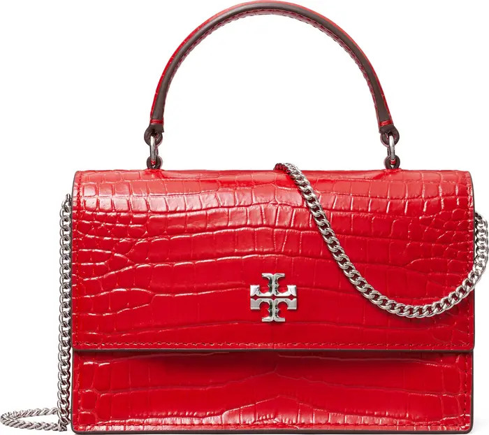 Tory Burch Mini Kira Croc Embossed Leather Top Handle Bag | Nordstrom | Nordstrom