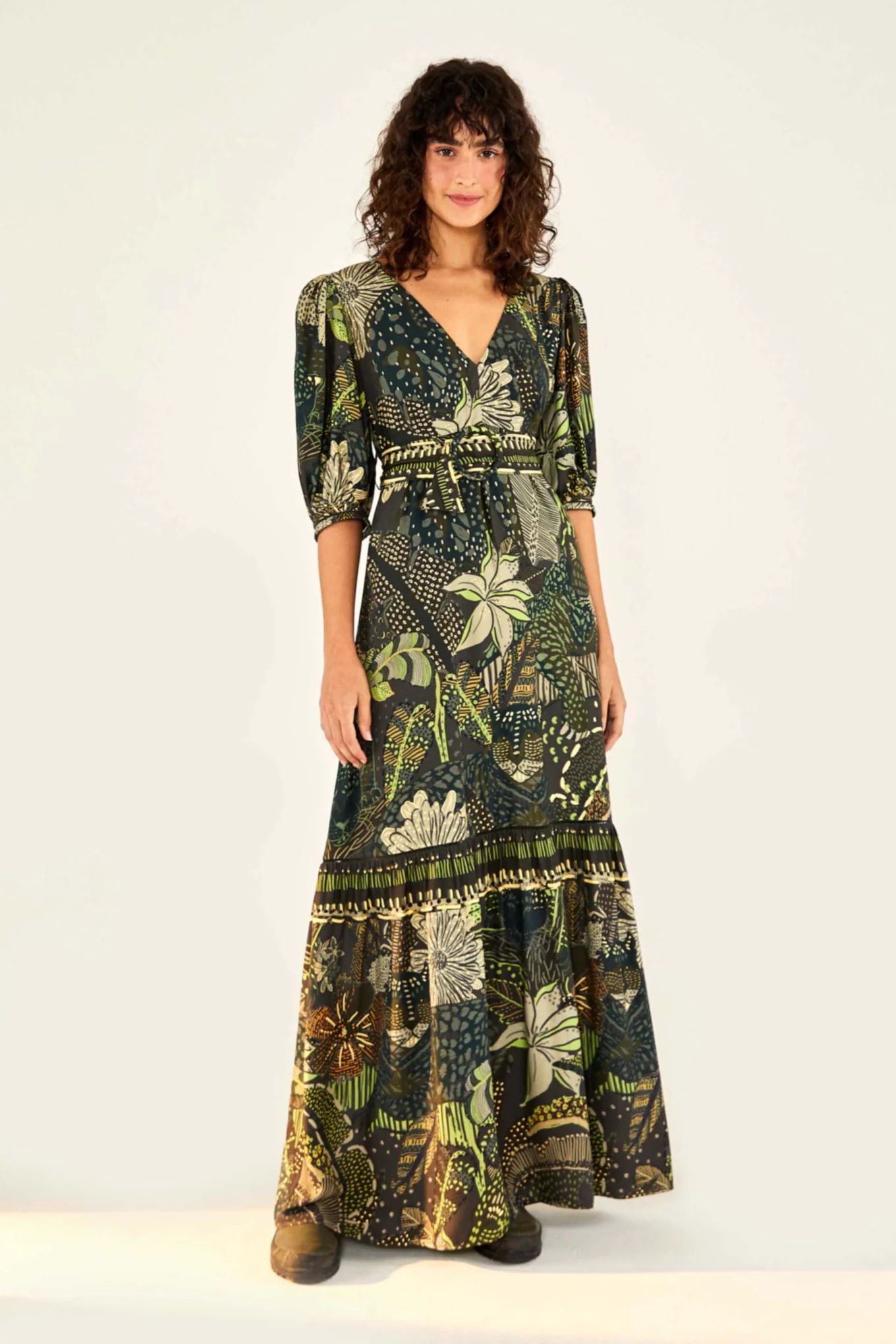 GREEN COOL LEOPARD MAXI DRESS | FarmRio