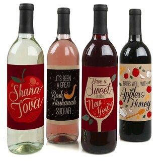 Big Dot of Happiness Rosh Hashanah - New Year Decorations for Women and Men - Wine Bottle Label S... | Michaels Stores