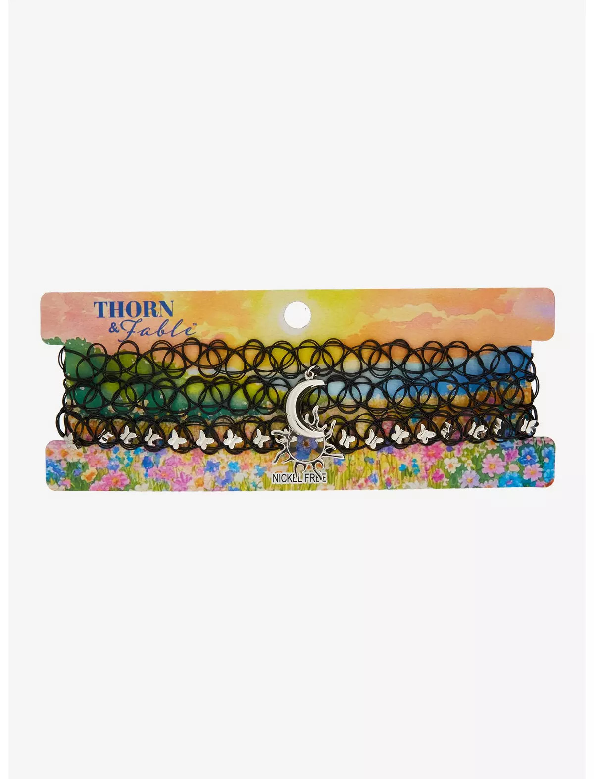 Thorn & Fable Celestial Pressed Flower Tattoo Choker Set | Hot Topic