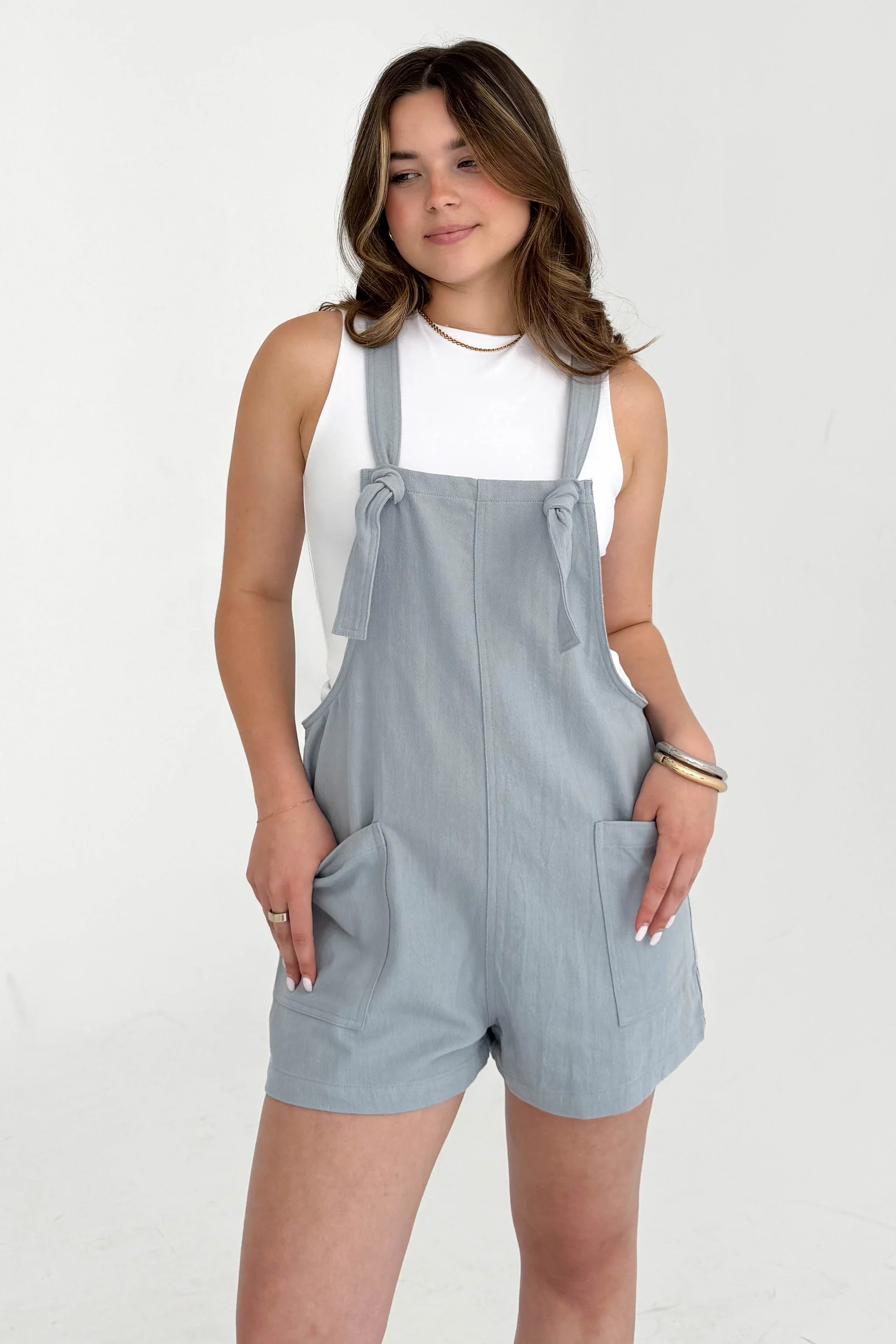 Bianca Overalls in Blue | Grey Bandit