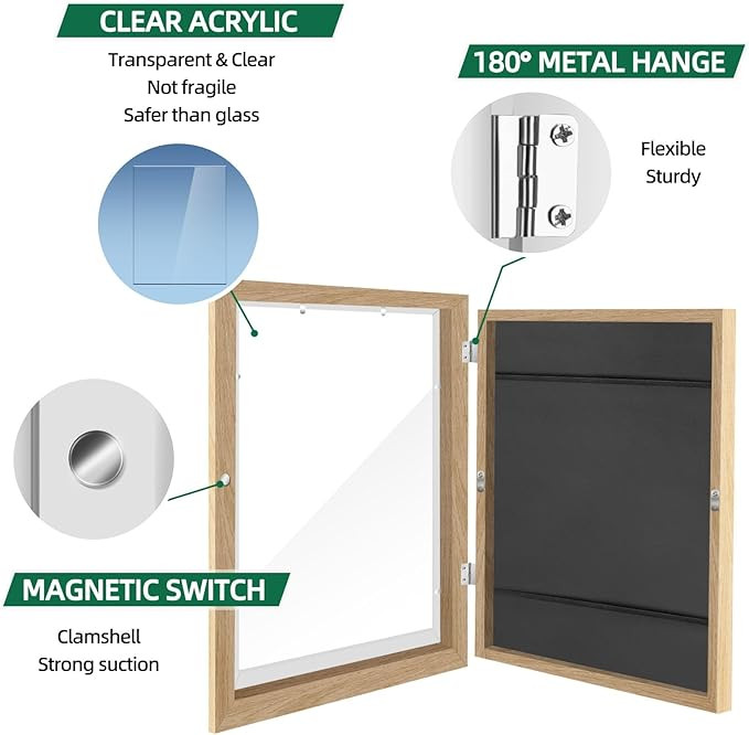 4 Pack Kids Artwork Frames Changeable 8.5 x 11 Children Art Projects Kids Art Frames Front Openin... | Amazon (US)