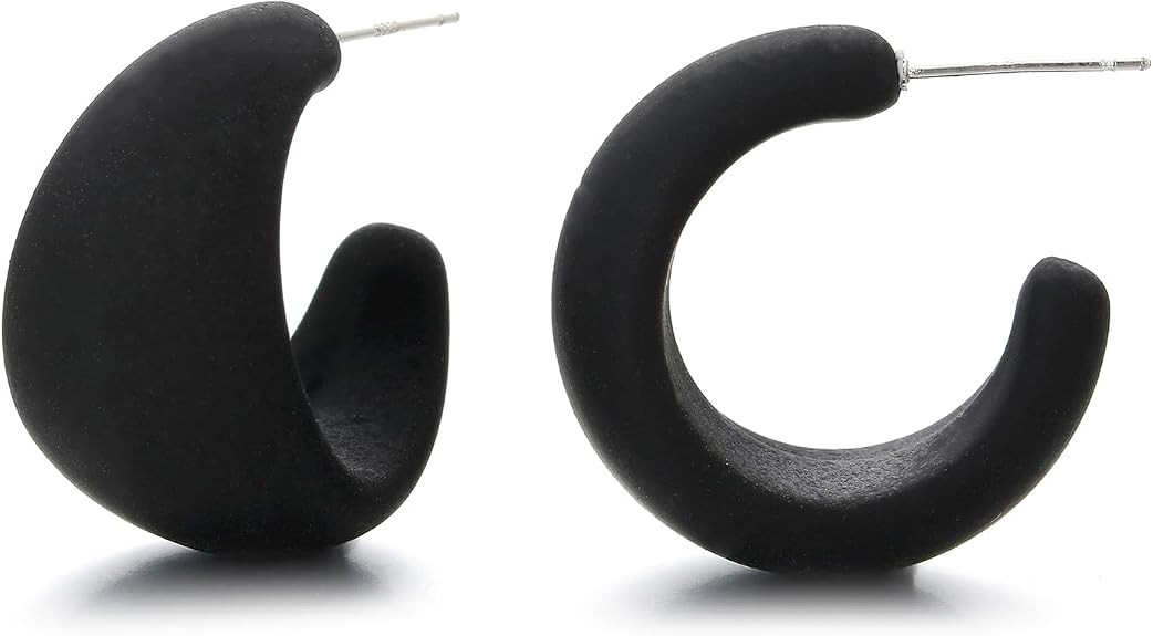 RUOFFETA Acrylic Small Round Hoop Earrings, Lightweight Open Hoops Candy Color Hoop Earrings for ... | Amazon (US)