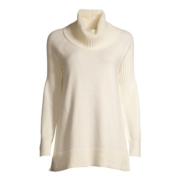 Time and Tru Women's Cowl Neck Tunic Sweater | Walmart (US)