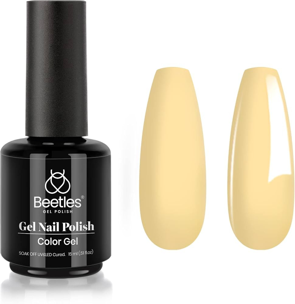 Beetles Pastel Gel Polish 15ml Cream Yellow Nail Polish Lemon Chiffon Nail Gel Soak Off Uv Led Na... | Amazon (US)