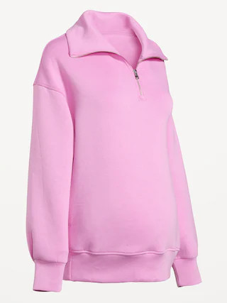 Maternity Bounce Fleece Half-Zip Pullover | Old Navy (US)