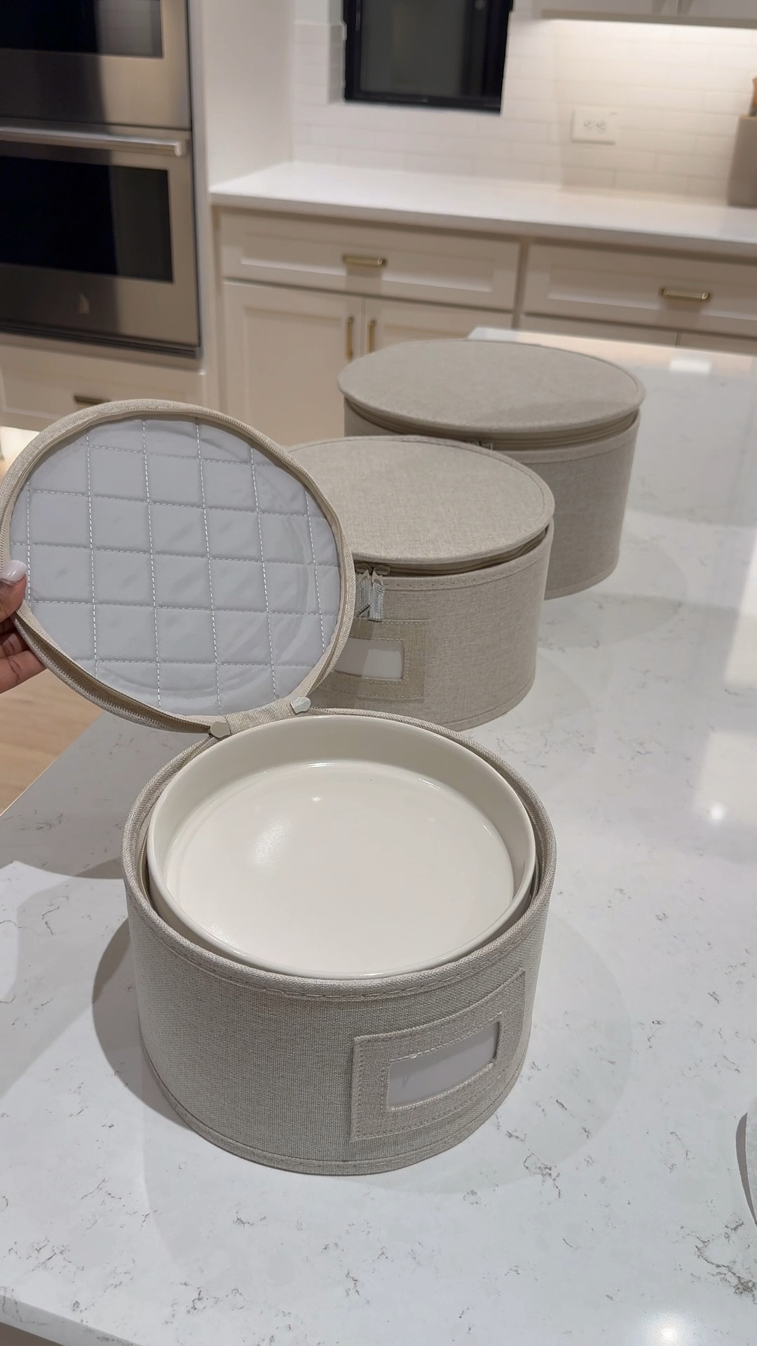 Loooove these dinnerware storage containers! 🍽️ They fit different-sized plates (including bowls!) and feature a hard-shell design. Plus, they’re stackable—making them super convenient for saving space. 

Linked for easy shopping—click to grab yours!

#LTKSaleAlert #LTKStyleTip #LTKHome