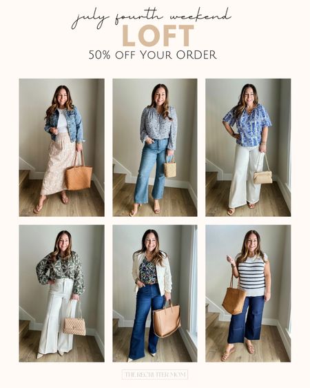 50% off your LOFT purchase for 4th of July
Midsize workwear, workwear outfit, floral top, blazer, wide leg pant, flare pant, midsize jeans, white jeans, summer fashion, maxi skirt, striped top

#LTKSummerSales #LTKSaleAlert #LTKMidsize