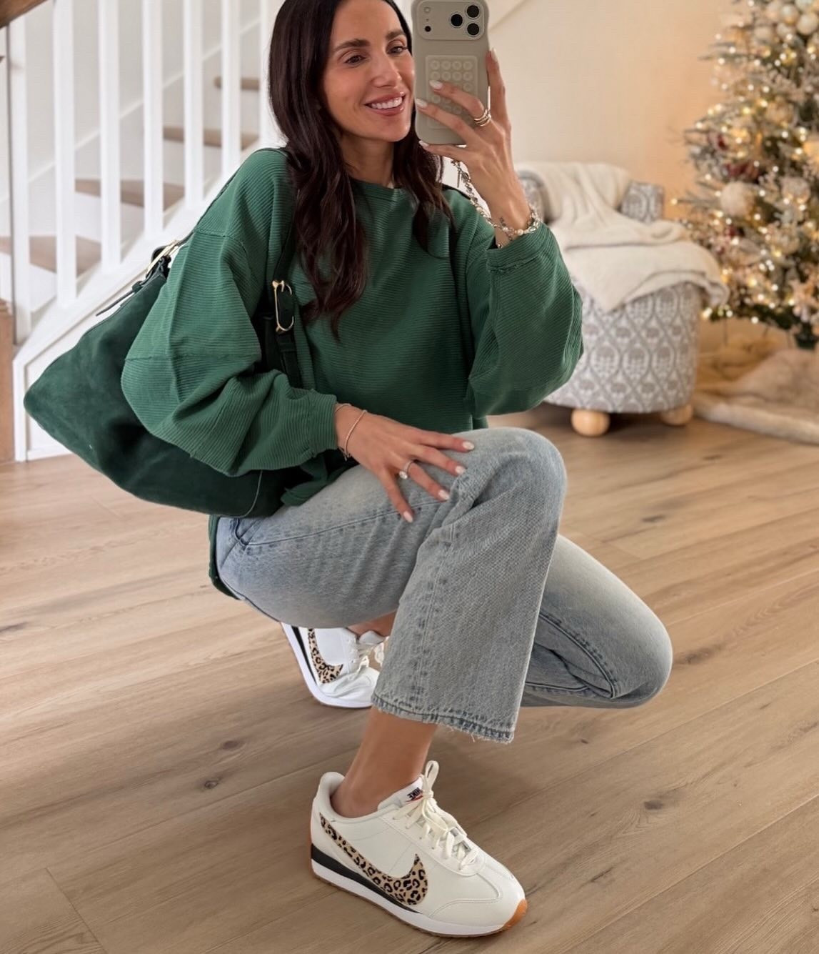 Casual winter outfit, Nike sneakers, gift ideas, crewneck sweatshirt, Annabrstyle

#LTKSeasonal #LTKootd #LTKOver40