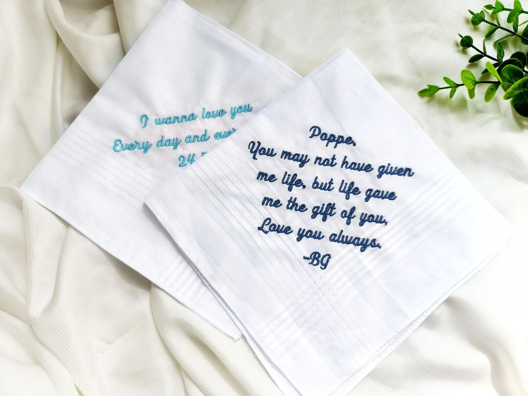Personalised Wedding Handkerchief,hankies for Groom to Be From His Future Wife,bridal Handkerchie... | Etsy (US)