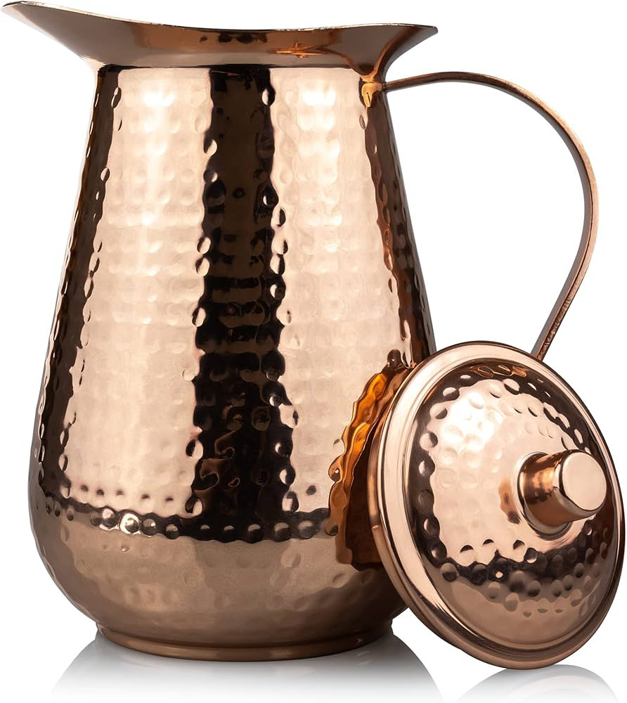 Copper Pitcher With Lid - Kosdeg - 68 Oz - Drink More Water, Lower Your Sugar Intake And Enjoy Th... | Amazon (US)