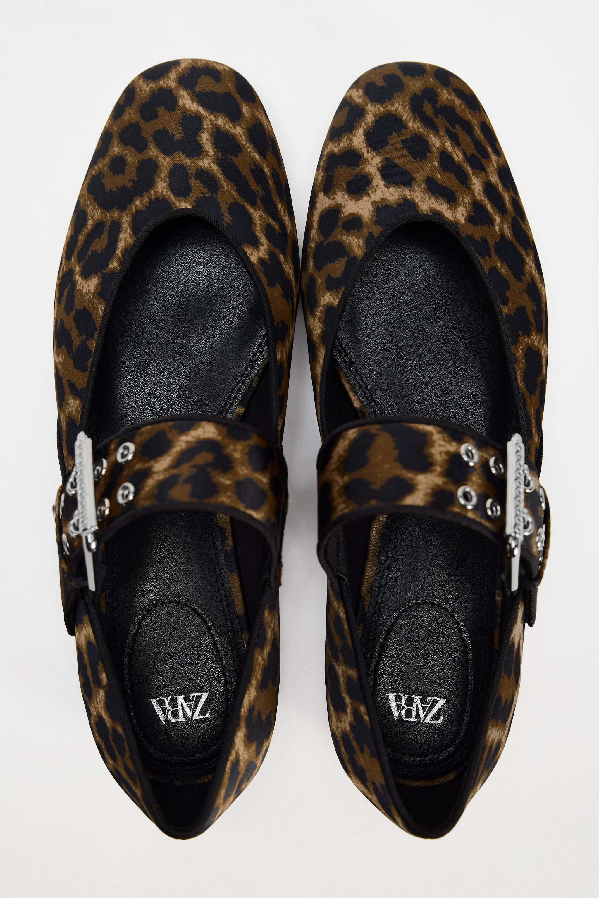 ANIMAL PRINT BALLET FLATS | Zara US
