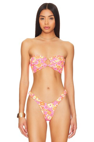 Kulani Kinis Strapless Bandeau Bikini Top in Sugar Rush from Revolve.com | Revolve Clothing (Global)