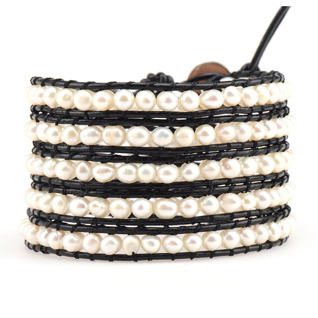 Freshwater Pearls on Black | Victoria Emerson