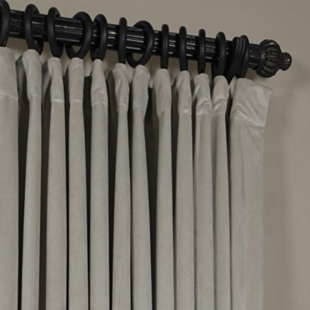 Half Price Drapes Vpch-Vet160405-84 Signature Doublewide Blackout Velvet Curtain Cool Beige 100 X 84 | Walmart (US)