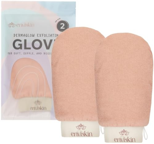 Enviskin Dermaglow Deep Exfoliating Gloves - (Pack of 2, Pink) | Amazon (US)