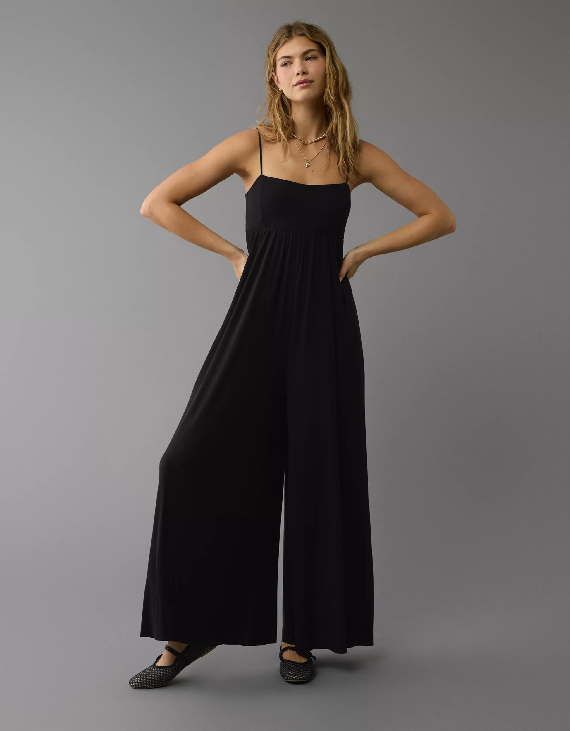 AE Soft & Sexy Empire Waist Jumpsuit | American Eagle Outfitters (US & CA)