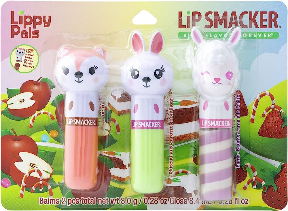 Lip Smacker Lippy Pals, Unicorn, Panda, Kitten, Lip balm for Kids - Foxy Apple, Hoppy Carrot Cake... | Amazon (US)