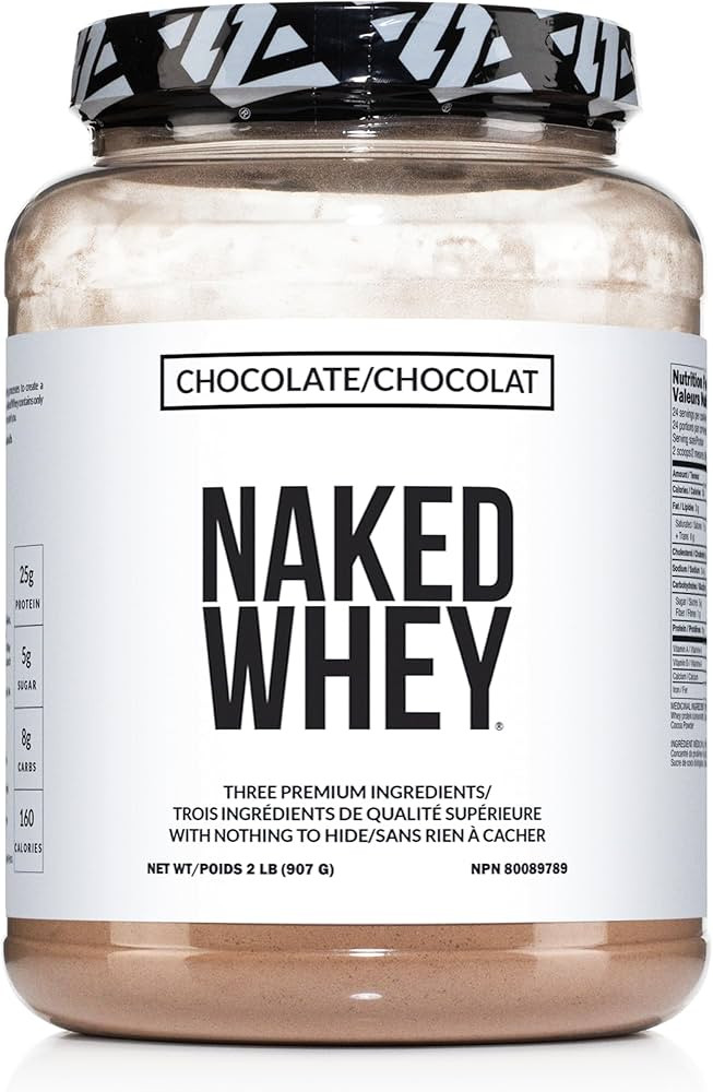 NAKED Whey Chocolate Protein Powder - Only 3 Ingredients - Grass Fed Whey Protein Powder, Organic... | Amazon (CA)
