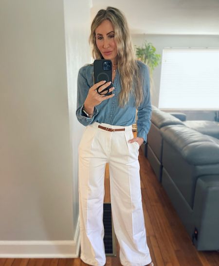 Yesterday’s outfit details! Snag all these items on sale⚡️⚡️

Wearing size 2 long in jeans but ended up getting them hemmed up an inch. Such a great trouser jean. I love the relaxed fit with super high waist, which helps to elongate the legs. I’m 5’6 and probably would have been fine with the regular length for heels. 

#LTKstyletip #LTKSpringSale #LTKsalealert