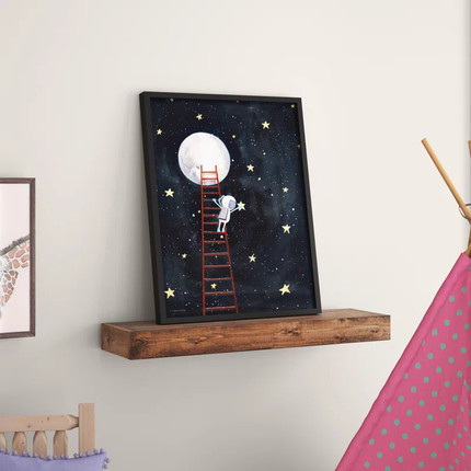 Click for more info about Dyer Avenue Astronaut Hanging Stars Outer Space Ladder To Moon