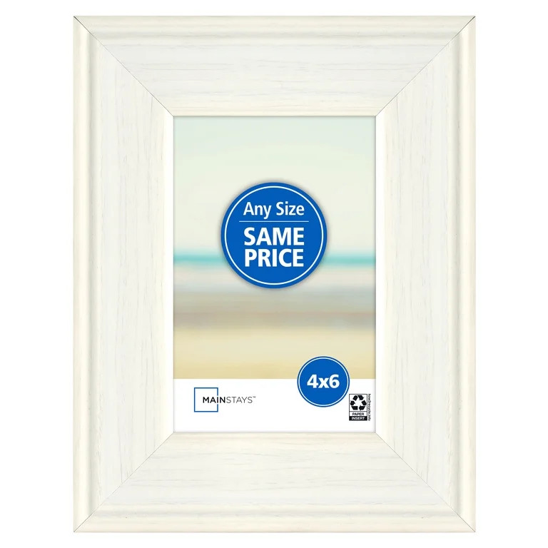 Mainstays 4x6 Rustic White Tabletop Picture Frame | Walmart (US)