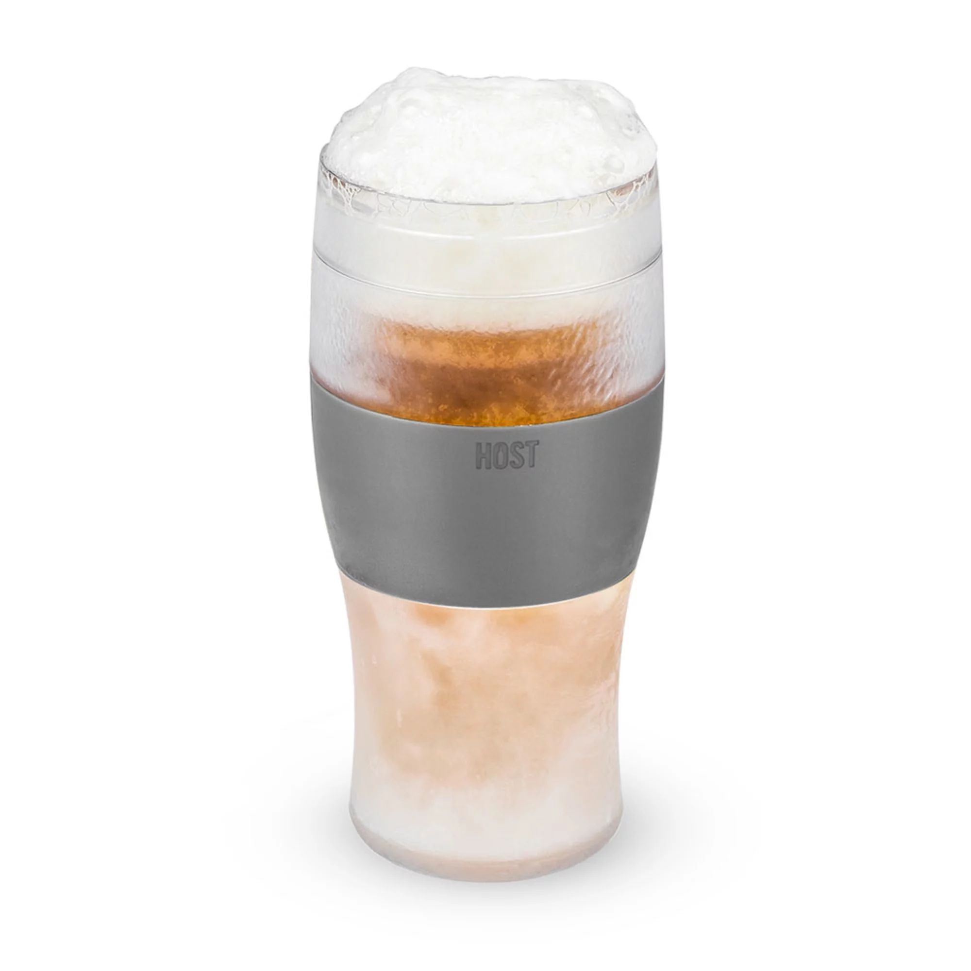 Host Beer FREEZE Glasses - Double Walled Plastic Cooling Cup, Gray | Walmart (US)