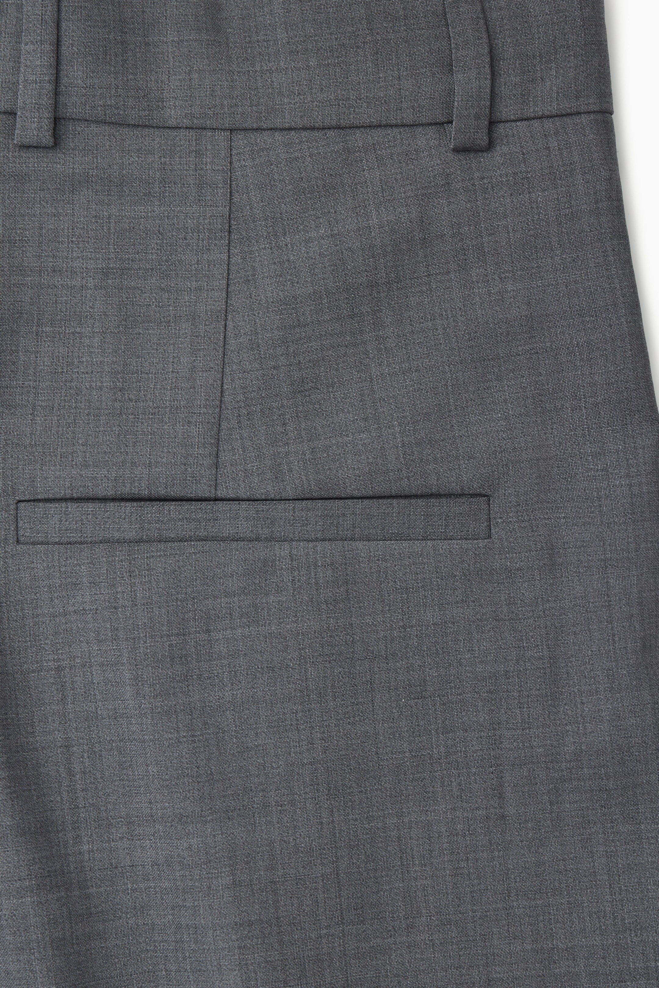 LOCKERE ELEGANTE WOLLHOSE MIT WEITEM BEIN - GRAU MELIERT | COS (EU)