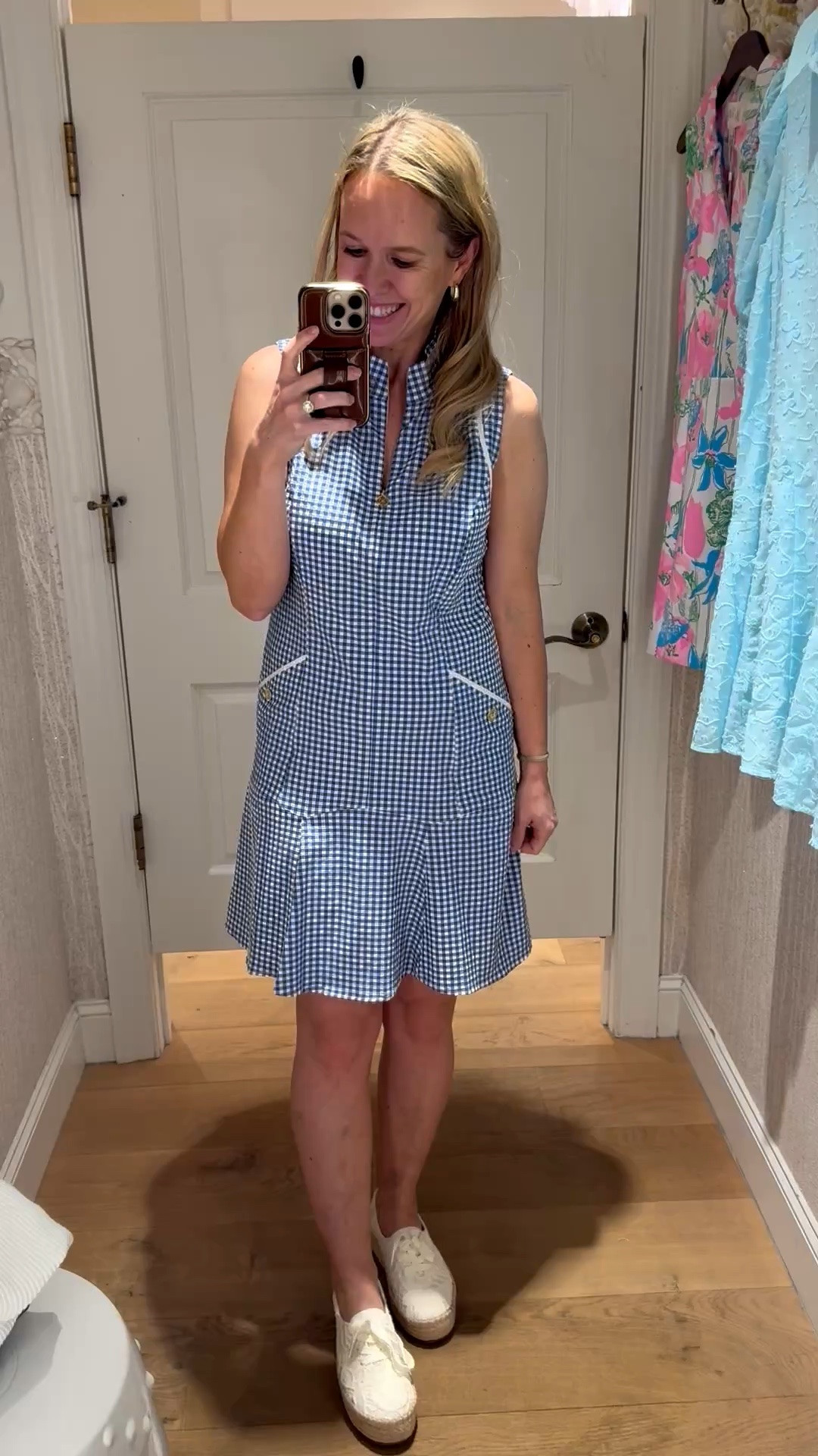 Love this blue gingham dress
Has biker shorts underneath 

#LTKTravel #LTKootd