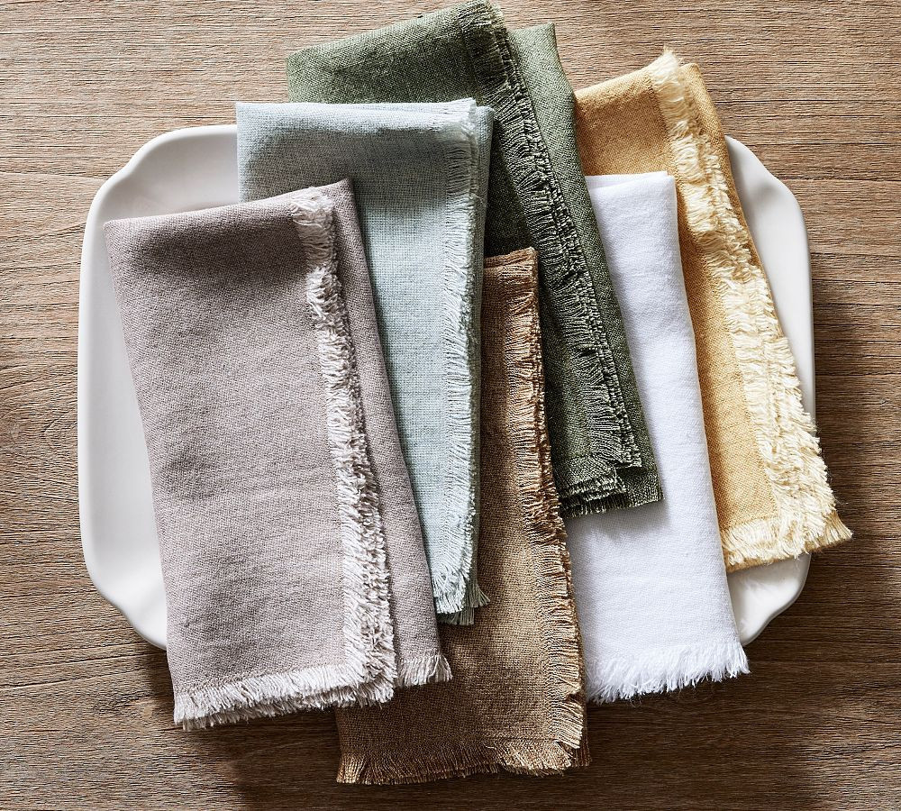 Frayed Oversized Linen Napkins Pottery  Barn Finds Pottery  Barn Deals Pottery  Barn Sales | Pottery Barn (US)